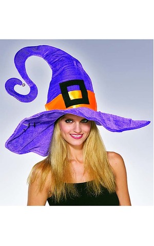 Funky Purple Witch Adult Hat