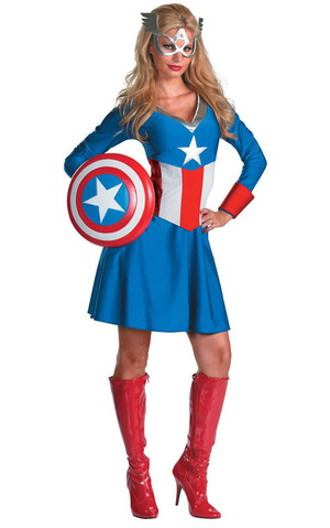 Captain America Womens Adult Costume