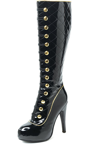 Black Knee High Uptown Stiletto Adult Shoes