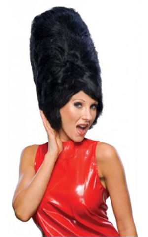 Black Beehive Adult Wig