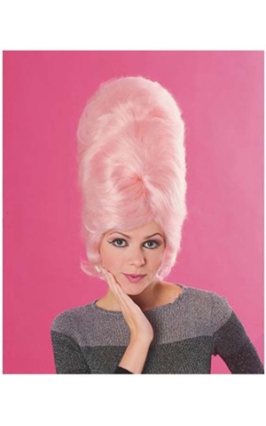 Pink Beehive Adult Wig