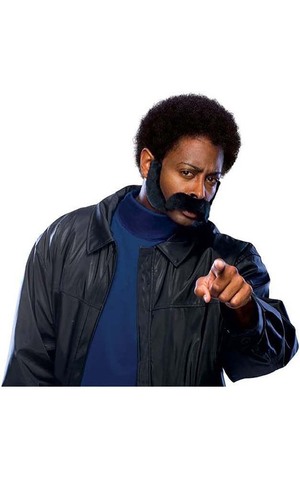 Black Mustache & Sideburns