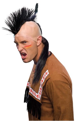 Indian Brave Mohawk Wig