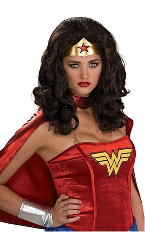 Wonder Woman Brown Adult Wig