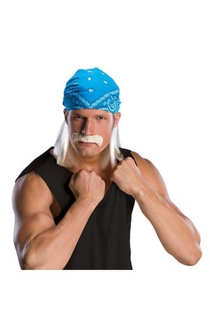 Hulk Hogan Wrestling Wig, Moustahce and Bandana