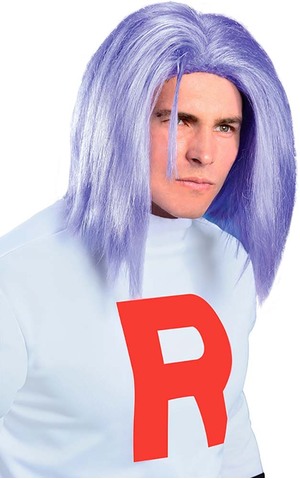 James Adult Purple Pokemon Wig