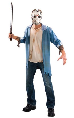 Jason Voorhees Adult Mask, Jacket, Machete Costume Set