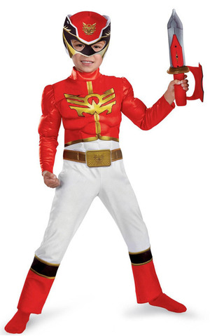 Red Power Ranger Megaforce Muscle Chest Toddler/child Costume