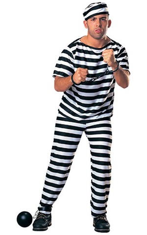 Prisoner Convict Mens Adult Costume