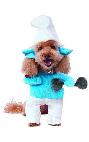 Walking Hefty Smurf Pet Costume