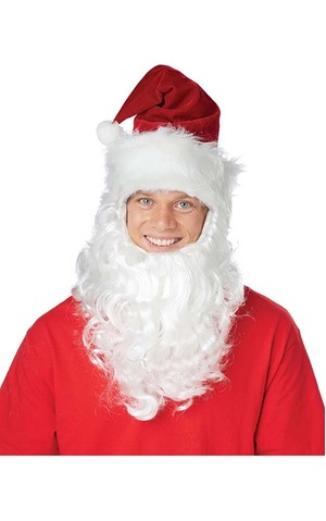Santa Claus Hat & Beard Costume Accessory