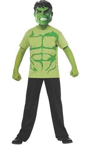 Hulk Child Costume Top T-shirt And Mask
