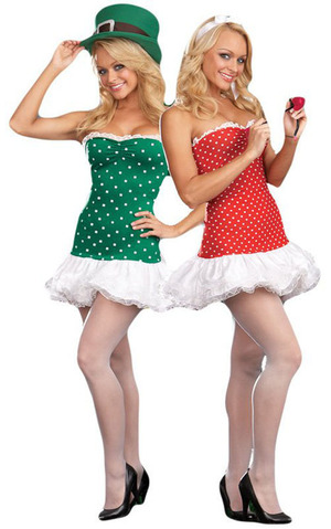 Reversible Costume St Patricks & Valentines Day Adult Costume