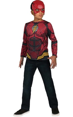 Flash Child Top And Mask Costume