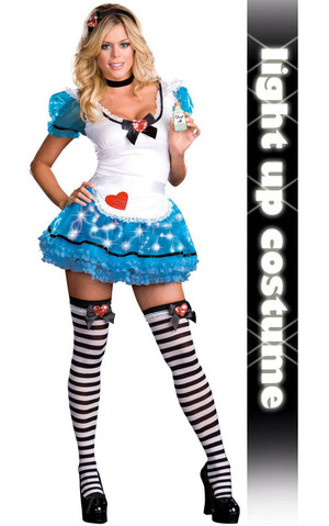 Light up Alice in Wonderland Adults Sexy Costume