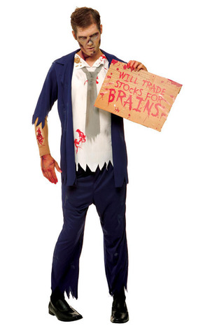 Wall Street Stock Broker Zombie Adults Costume