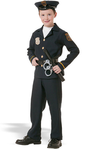Police man Cop Uniform Child Costume