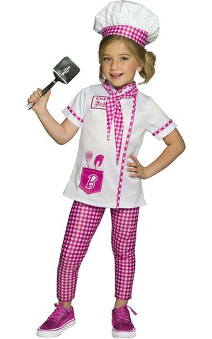 Chef Barbie Child Cook Baker Costume