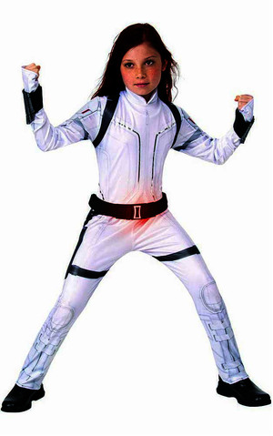 Deluxe Black Widow White Suit Costume