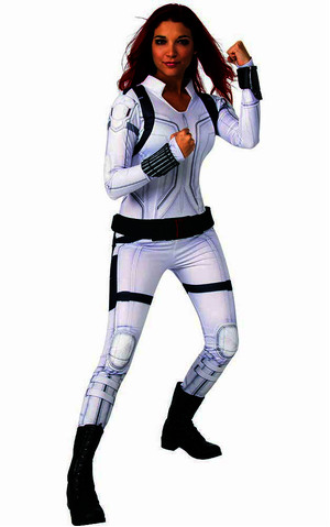 Deluxe Black Widow White Suit Adult Marvel Costume