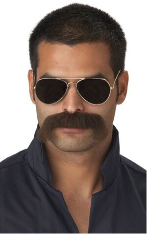The Man Moustache Police Hippie Mexican Porn Costume Accessory