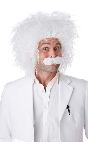 E=mc2 Albert Einstein Wig & Moustache