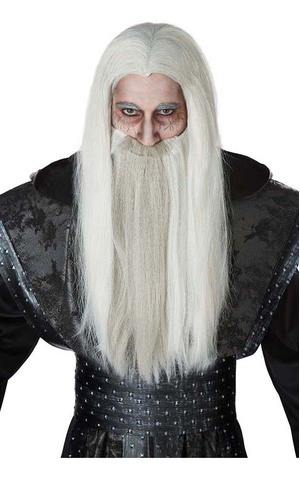 Dark Wizard Adult Wig & Beard