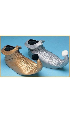 Silver Rubber Adult Elf Shoes