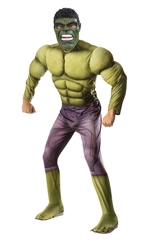 Deluxe Muscle Chest Hulk Adult Costume