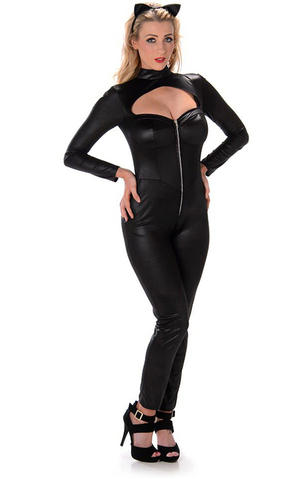 Black Catwoman Suit Adult Costume