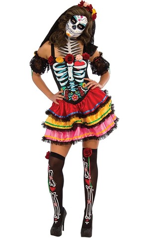 Day Of The Dead Senorita Adult Costume