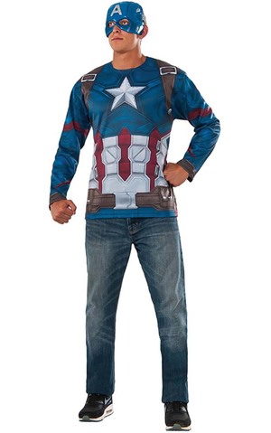 Captain America Adult T-Shirt Costume