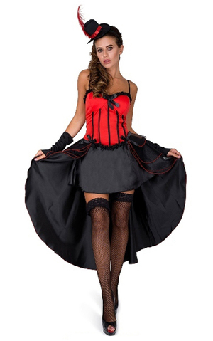 Red Burlesque Adult Caberet Costume