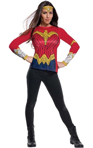 Wonder Woman Adult Costume Top T-shirt & Tiara