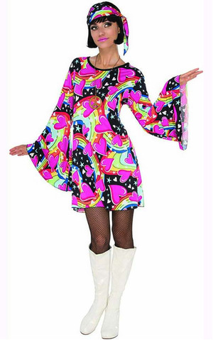 Go-go Girl Adult 60s Hippie Costume