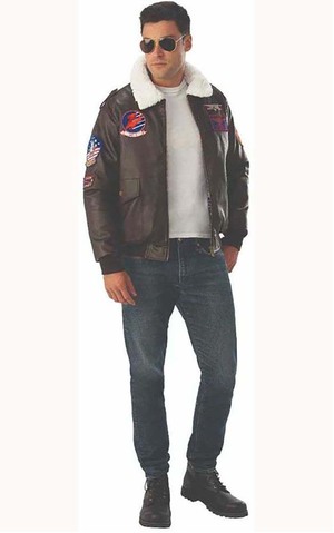 Deluxe Top Gun Adults Bomber Jacket