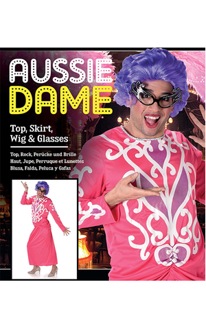Aussie Dame Edna Everage Adult Drag Costume