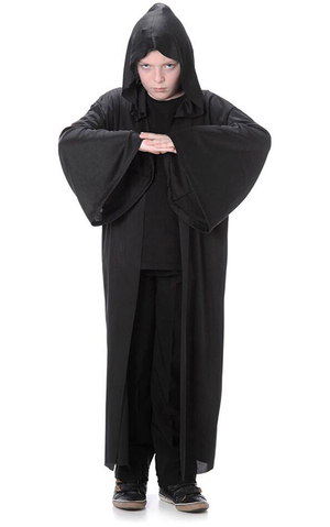 Sith Lord Black Hooded Robe Like Star Wars
