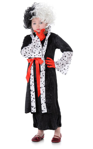 Cruella De Vil Disney 101 Dalmations Child Costume