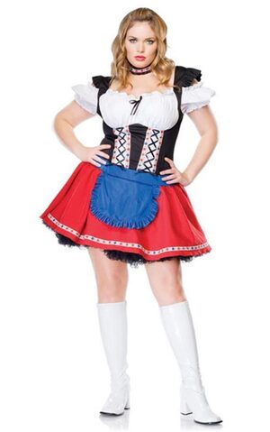 Frauline Beer Wench Adult Oktoberfest Plus Costume