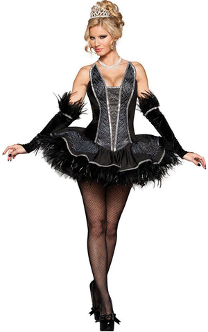 Seductive Black Swan Ballerina Adult Costume