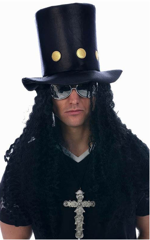 Guitar Superstar Slash Guns N Roses Adult Hat Wig