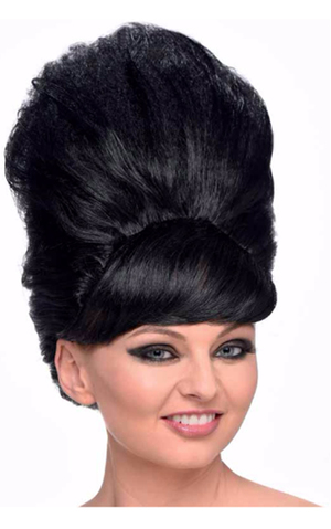 Black Beehive Wig