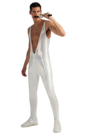 Freddy Mercury Silver Sequin Jumpsuit