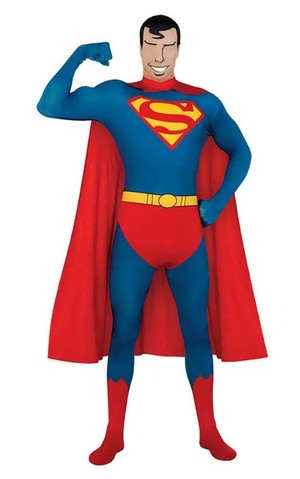Superman 2nd Second Skin Bodysuit Adult Costume