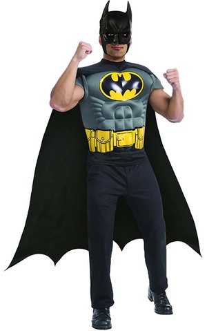 Adult Batman Muscle Chest Shirt Costume