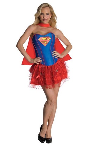 Supergirl Superman Sexy Corset Adult Costume