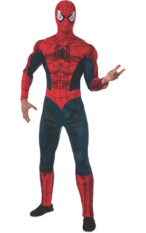 Deluxe Muscle Chest Adult Spider-man Costume