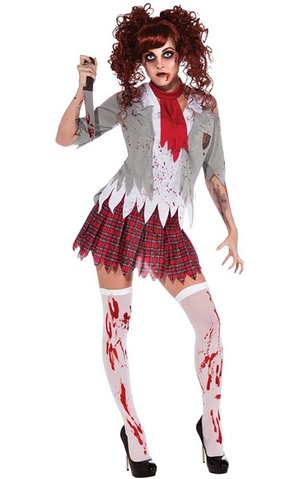Zombie School Girl Adult Costume