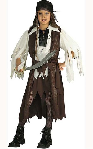Caribbean Pirate Queen Child Costume